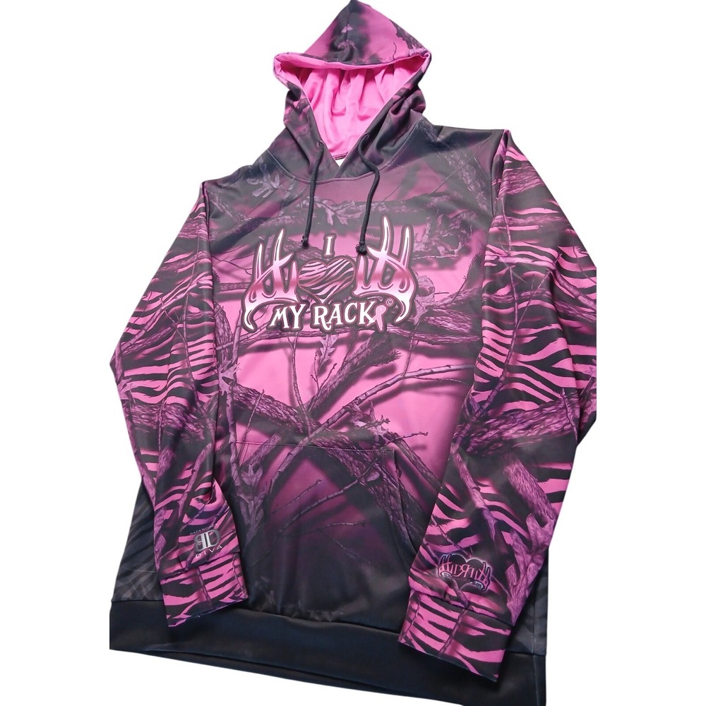 Backwoods DIVA Hunting Hoodie Pink I Love My Rack Size‎ XXXL Comfy Baggy #416C
